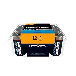 Rayovac D Batteries, Alkaline D Cell Batteries (12 Battery Count)