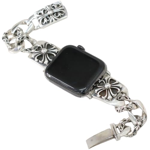 [diosbras] アップルウォッチ用 バンド for Apple Watch用 シルバー925 バンド ブレス 喜平チェーン メンズ apple watch用 高級 一体型 高級ベルト ベルト 42mm/44mm/45mm/46mm/49mm Series10/9/SE/8/7/6/5/4/3/2/1に対応