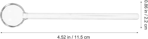 Miniatura 2 de UPKOCH Cucharas de café, 6 cucharas de café de vidrio con asa, mini cucharas de expreso, cucharas pequeñas transparentes para té, barra de