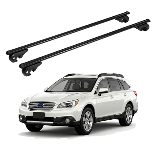 Roof Rack Rails Cross Bar Kit Fit for Subaru 2010 2011 2012 2013 2014 Outback, 2Pcs Roof Rack Cross Bars Kit Roof Rails Crossbars Accessory Replacement Rooftop Luggage Rack