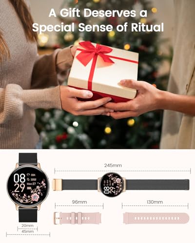 Montre connectée femme compatible Android iOS pour gérer les appels - 7