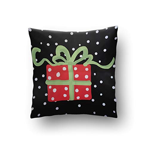 Christmas Pillow Cover Cushion Case With Decorations Of Christmas Tree And Red Gift Package 18 X 18 Inch Set Of 2 #TOP4