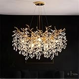 Installation humanisée : le cadre du lustre est fabriqué en alliage d'aluminium et doit être assemblé. Ensuite, accrochez le cristal à la branche de l'arbre. Compatible avec les plafonds voûtés ou inclinés.