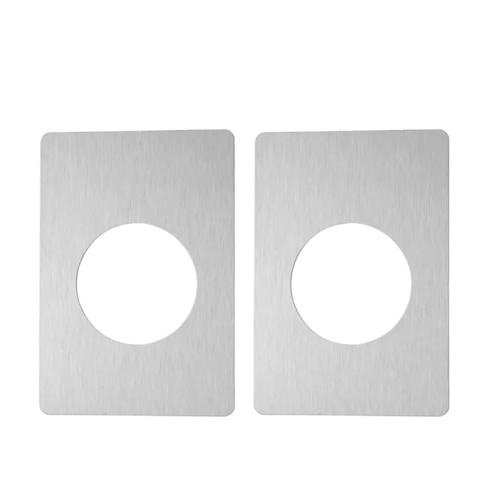 Gentryroo 2Pcs Durable Stainless Steel Door Lock Reinforcement Plate, Hardware Repair Patch