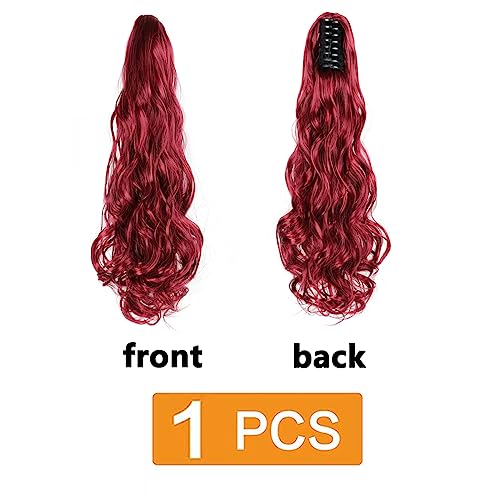prinfantasy Long Claw Ponytail Hair Extension Clip in on Ponytail Jaw Claw Synthetic Curly Thick Hair Extensions Pony Tail for Women Girls curly GBMW021 - Image 2