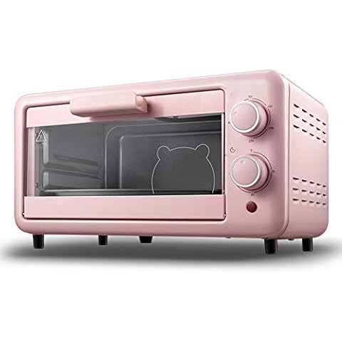 Mhwlai Mini Electric Oven, 11 Liter Household Electric Oven Toaster Time And Temperature Controllable Bread Machine for Baking Cake Pizza Bread (Pink) Cover
