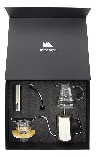 Mimo Style Jogo Para Café Chá Gourmet Moedor Bule Passador Com Caixa