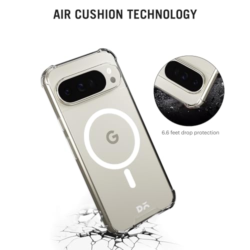 Image of DailyObjects Clear Magnetic Phone Case Cover Compatible with Google Pixel 10 Pro XL | Wireless Charging Slim Back Cover | 2 Layer Edge Protection & Shockproof