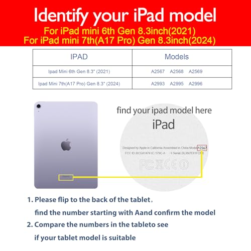 Étui iPad mini 7ème génération cuir véritable housse tablette kaki - 2