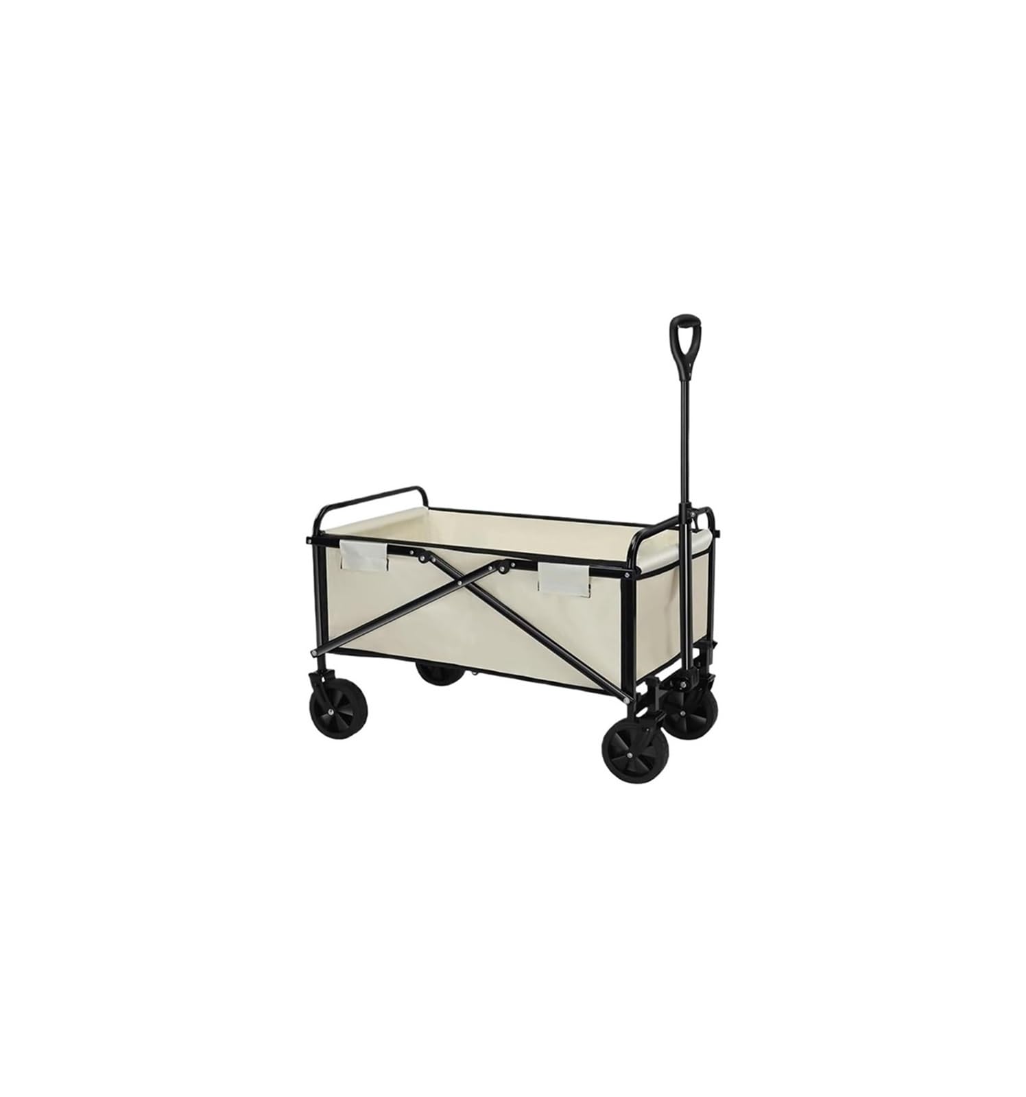 Fgjsfhrdtu Black Foldable Trailer Picnic Cart, Multi-Function Shopping Camping Trolley(Black)
