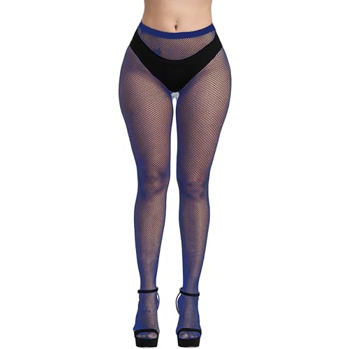 Image of Bestjybt Womens Fishnet Tights High Waist Mesh Fish Net Stockings Pantyhose