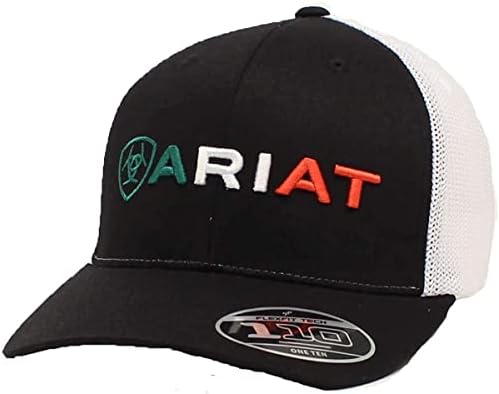 ARIAT Mexican Flag Lettering Cap, Black