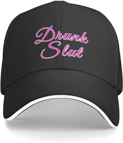 Fjqwklf Divertente Cappello Da Troia Ubriaca Cappello Da Camionista Troia Ubriaca Cappello Da Baseball Da Troia Ubriaca Per La Corsa Di Sport Di Golf Nero
