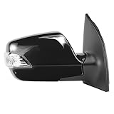 Fit System Passenger Side Mirror for Kia Sedona, Textured Black w/PTM Cover, w/Turn Signal, Foldaway, Power