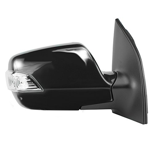 Fit System Passenger Side Mirror for Kia Sedona, Textured Black w/PTM Cover, w/Turn Signal, Foldaway, Power