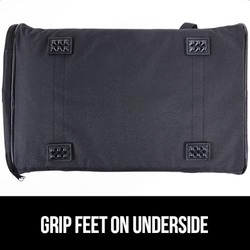 Image of GORILLA GRIP Cat Carrier Travel Bag Up to 15 Lbs, Soft Collapsible Small Dog Carriers, Top and Side Entry Breathable Mesh, Grip Feet on Underside, Cozy Washable Waterproof Pad, Portable Kennel, Black
