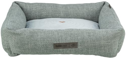 TRIXIE Cuccia per cani Viviana, 60 x 50 cm, in blu e grigio, con rivestimento in morbido velluto, per cani di piccola taglia, cuscino integrato, fondo antiscivolo, morbido e lavabile, 37540