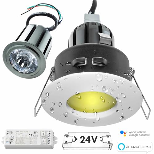 Kit professionale 3x faretti led RGB RGBW per cromoterapia doccia sensoriale bagno turco vasca centro benessere spa