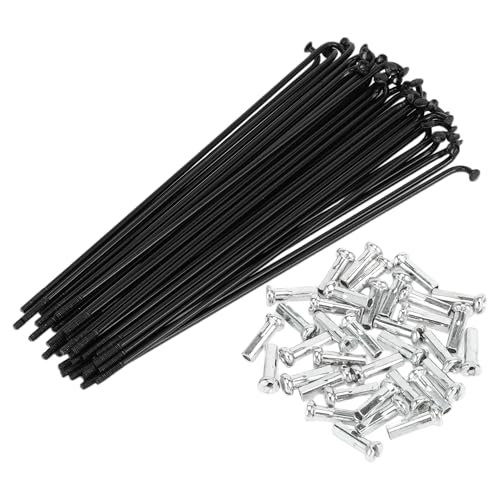 Motoforti Universal Bicycle Spokes Bike Wheel Spokes 14G 125mm Length Carbon Steel Black 1 Set