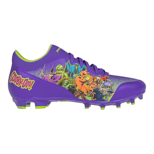Phenom Elite Scooby-Doo 'Unmasked' Purple Football Cleats - Velocity 3.0