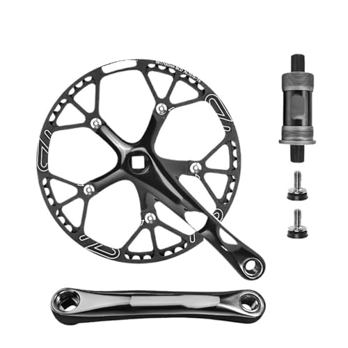 Juego de bielas de bicicleta de aleación de aluminio de 130 Bcd de 170 mm con plato 45T, 47T, 53T, 56T, 58T para bicicletas plegables