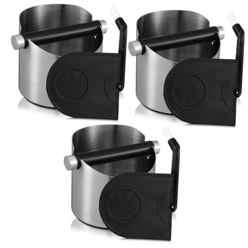 Garneck 3 Ensembles Conteneur à Café Usagé Inoxydable Antidérapant de Nettoyage Set pour Espresso