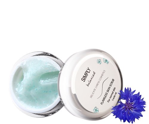 Simply Balanced Microdermabrasion Natural Exfoliating Face Scrub By Delicate Caress Cosmetics - -Paraben Free - Helps Reduce Acne 2oz jar