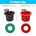 Mandark Car Battery Terminal Cover, 4PCS Vehicle Battery Top Post Cap with Washers, Automotive Battery Stud Terminal Insulator Protector Accessories, Universal for SUV, Sedan, Truck (Black/Red)