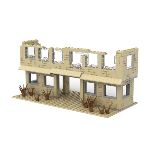 UINOFER Conjunto de bloques de construcción de escena militar, modelo de arquitectura de bases militares de bricolaje, arquitectura de la casa vigilante militar WW2