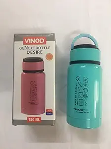 Vinod Inside stainless steel Water Bottle For School kids (Green,180ml)