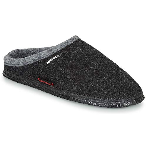 Giesswein Unisex-Erwachsene Dannheim Pantoffeln Hausschuhe, Grau (Anthrazit...