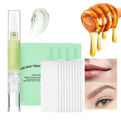 Yonuaret Juego de cejas para mujeres | Juego de depilación facial para mujeres, bastoncillos de algodón y toallitas de limpieza para depilación en cara, piernas, cuerpo y nariz, así como para belleza