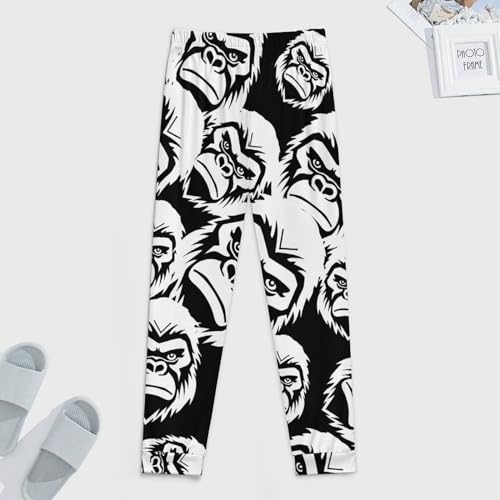 Gorilla Face Men's Pajama Pants Soft Sleep Pjs Bottoms Sleep Pant Lightweight Lounge Pants4