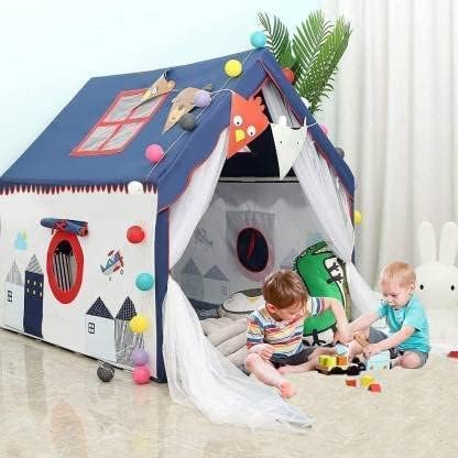 Jumbo Size Light Weight Kids Play Tent House for 3-13 Year Old Kids Girls and Boys (Blue City) (B0CFVKCB11) Amazon Price History, Amazon Price Tracker