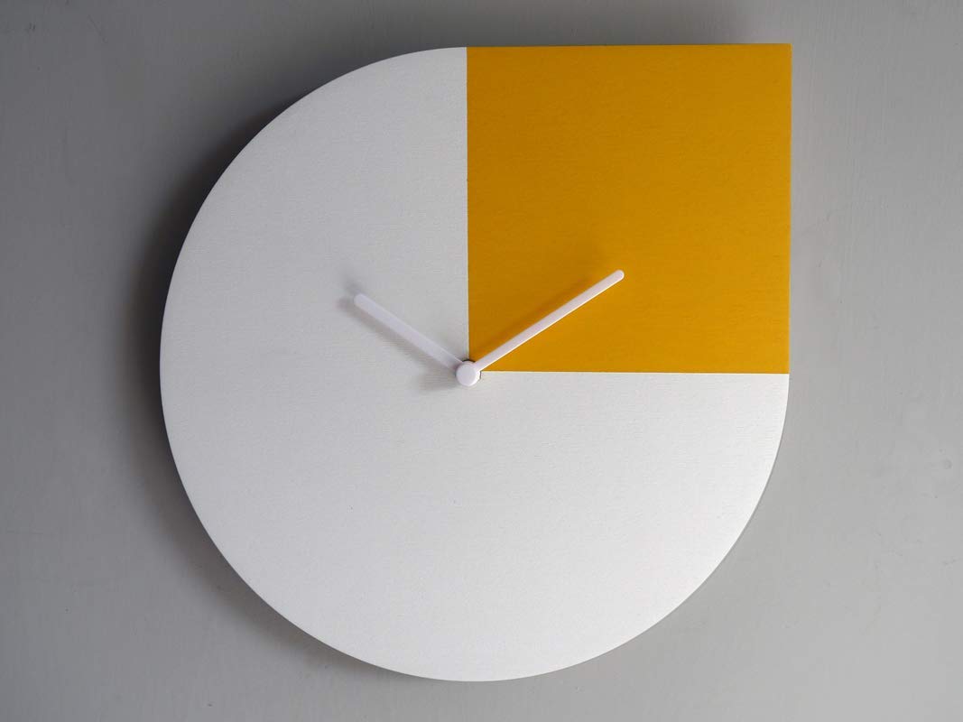 11" small wooden quiet wall clock for living room in many