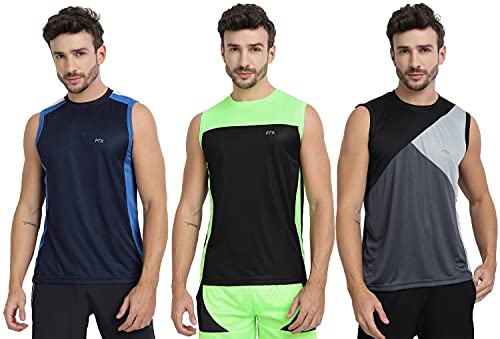 Image of FTX Men's Dri-Fit Round Neck T-Shirt - Black, Navy Blue, Grey (709 6-709 10-709 11)