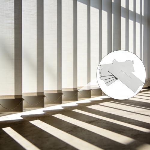 14 Stück Lamellenvorhänge Beschwerungsplatten Ersatzteil,127 mm Weiße Lamellen Gewichte Vertikaljalousie Lamellenvorhang Ersatzteile Zubehör