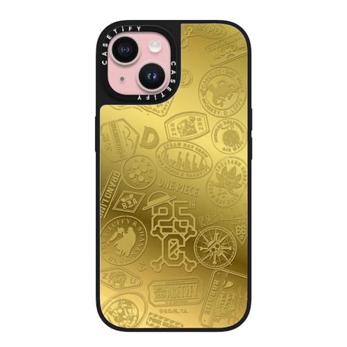 CASETiFY MagSafe Ή~[ iPhone 15 P[X [ː / 1.5m̗NA / One Piece ] - Vo[ (ubNop[) - ONE PIECE 25th Chronicle Stamp (Go