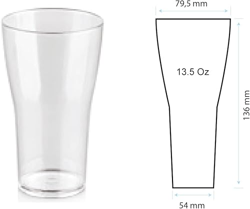 Miniatura 6 de Vasos de cerveza irrompibles, vasos de plástico de policarbonato multiusos, ideales como vasos sin alcohol, vasos de jugo y agua, vasos