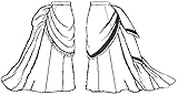 1870 Trained Skirt Ensemble Pattern