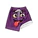 Funny Cartoon Face Boys Swim Trunks Compression Liner 2 in 1 Beach Shorts Vacation Summer Fashion Loose Fit Bathing Suit Purple