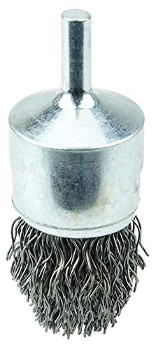 Image of Weiler 10311 Controlled Flare Crimped Wire End Brush 1 inch, .020 inch Steel Fill, Made in The USA (Pack of 10)