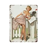 qqiaejia targa in metallo pinup girl poster in metallo vintage targa in metallo decorazione da parete cucina di campagna home garage decor 16x12