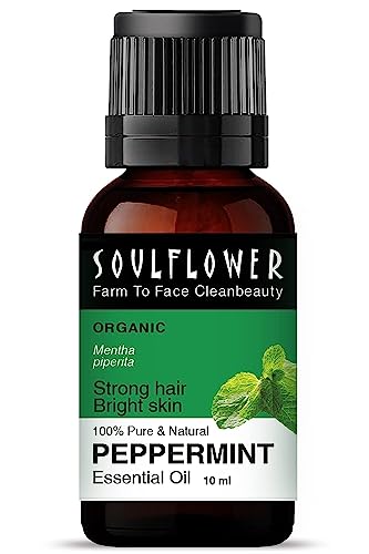 Soulflower Peppermint Essential Oil for Skin & Hair Growth, Hair ...