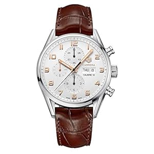 Tag Heuer Carrera White Dial Brown Leather Strap Men’s Watch CV2A1AC.FC6380