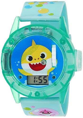 Baby Shark Kids  Quartz Watch with Rubber Strap, Multicolor, 13 (Model: BBS6010AZ)