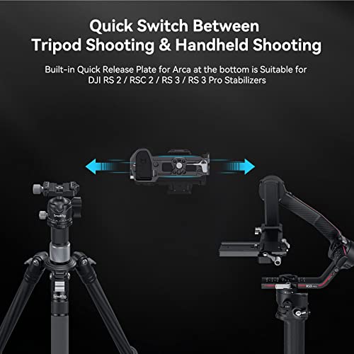 SmallRig S5 II S5 IIX Camera Cage for Panasonic LUMIX S5 II / S5 IIX with Built-in 2 Cold Shoes & 2 NATO Rails, Quick Release Plate for Arca - 4022