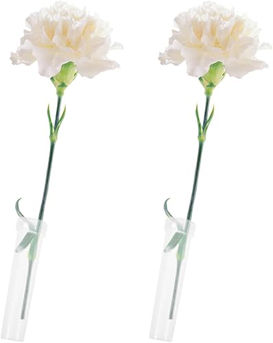 VILLCASE 100 Uds. Tubos de agua de flores, tallo de flores, tubos de agua, tubos de almacenamiento de flores, tubos florales de plástico, jarrones