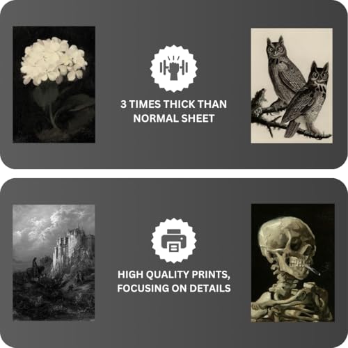 Image of Dark Academia Room Decor (Set of 12) - Gothic Home Decor, Moody Halloween Decor, Dark Academia Aesthetic Pictures, Creepy Posters Goth Art Prints, Edgy Witchy Gallery Wall Art for Bedroom (D 023)