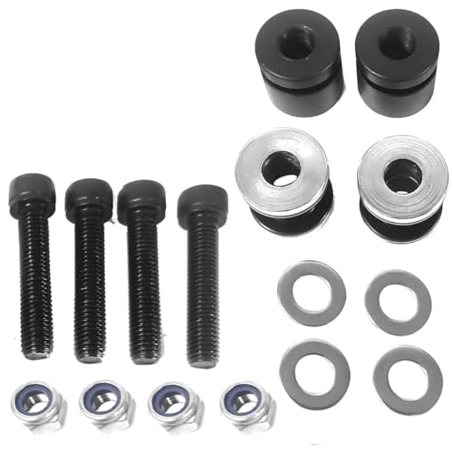 Detachable 4-Point Docking Hardware Kits Compatible for Harley Softail Fatboy Fat Boy Breakout Street Bob Heritage 2007-2025 2026, Sissy Bar Tour Rack Docking Points Mount Bolts (Black)
